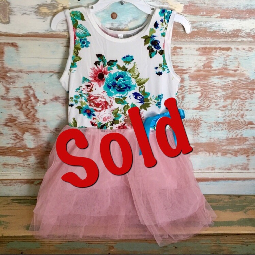 ❌Sold❌ NWOT Girl’s Tank Dress w/ Tutu Size 6/7
